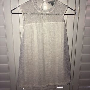 Forever 21 White Lace Detailed Top